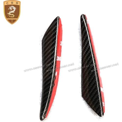 CSSYL Universal Air Knife real carbon fiber Front Bumper Spoiler Lip Splitter Fin Black Carbon Fiber Car Styling Accessories