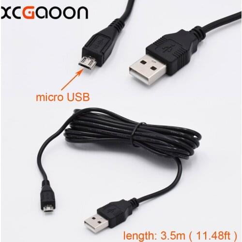 XCGaoon Car Charging micro USB Cable for Car DVR Camera Video Recorder / GPS / PAD / Mobile, Cable lengh 3.5m ( 11.48ft )