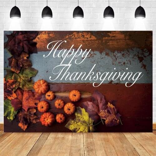 Yeele Photocall Thanksgiving Day Photography Backdrop Props Punpkin Maple Food Party Decor Background Photographic Photo Studio