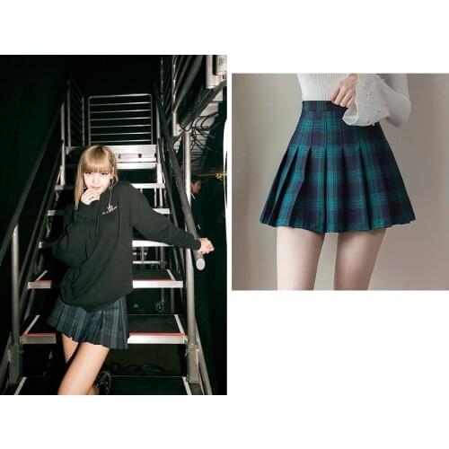 Kpop Korean Celebrity same new College style pleated skirts womens student summer streetwear female sweet high waist mini skirt