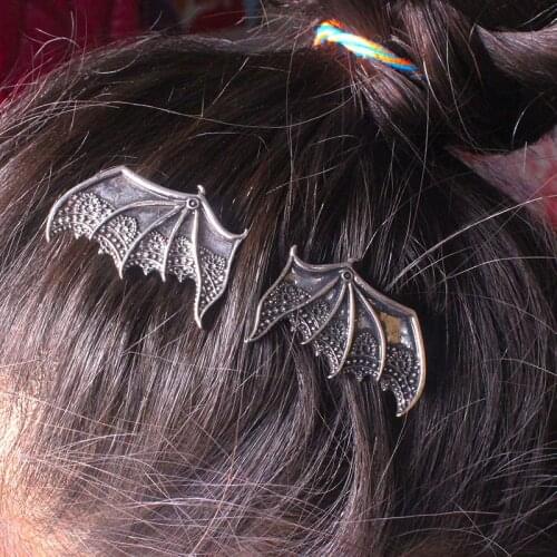 Hair Jewelry Vampire Bat Wings Animal Vintage Style Antique and Minimalism color Hair Clips Hairpins for girl women female
