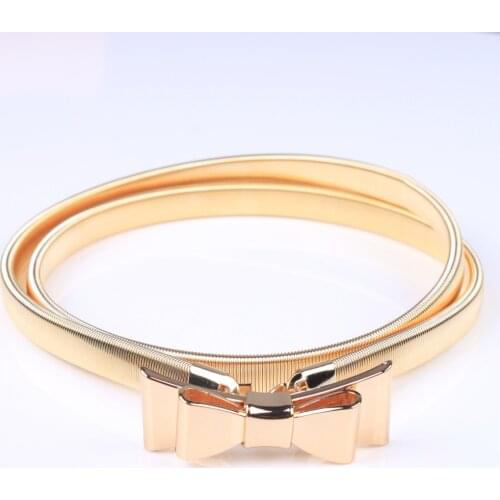 Girl Gold Metal Butterfly Elastic Waist Belt Waist Belt Chain