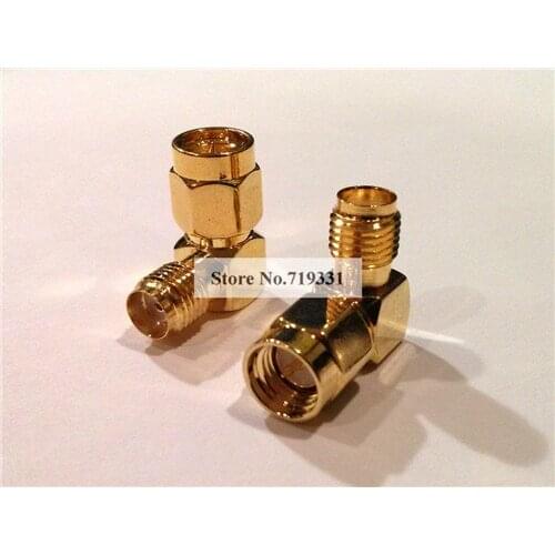 10pcs SMA Male to SMA Female RIGHT Angle RF connector Adapter