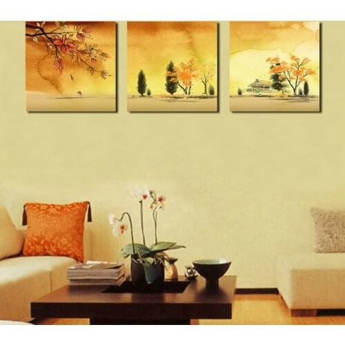 3 pcs Canvas Prints In the autumn Modern Canvas Cuadros Decor Landscape Canvas Prints Pictures for Living Room Wall Art Unframed