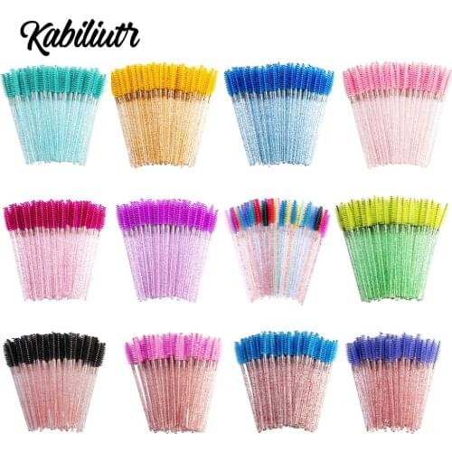 50Pcs Disposable Eyelash Brushes Eyelashes Extension Tools Eyebrow Brush Mascara Wands Applicator Spoolers Eye Lashes Cosmetic
