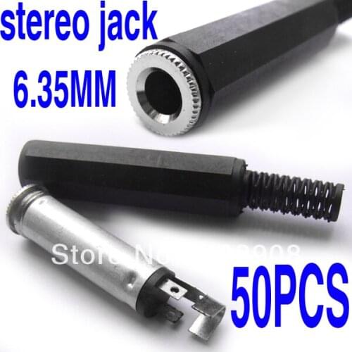 6.35mm 1/4" stereo jack Welding Connector Adapter