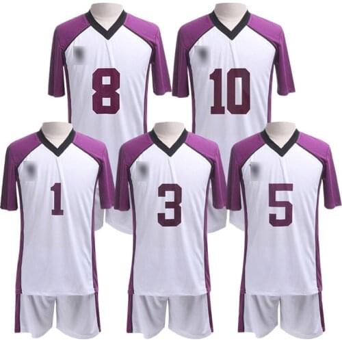 Anime Haikyuu Cosplay Jersey Boys Shiratorizawa Academy Tendou Satori Uniforms Haikyuu T-shirt Shorts Suits For Girls Halloween