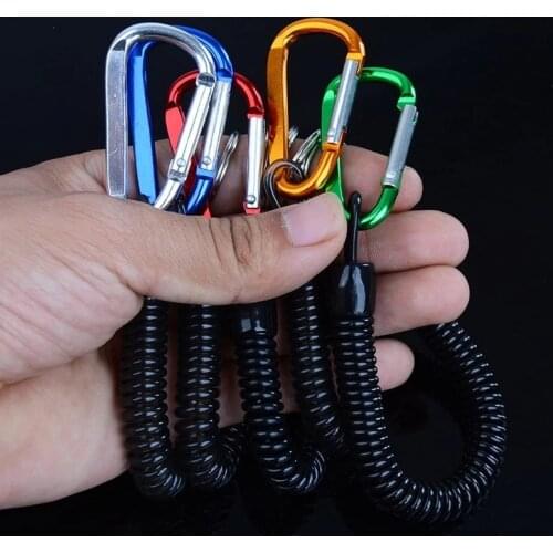 Keychain Tactical Retractable Spring Elastic Rope Security Gear Tool Hiking Camping Anti-lost Phone For Outdoor Hiking Camp