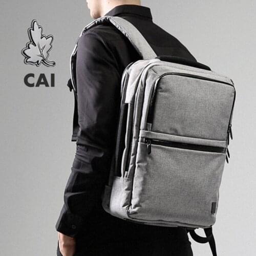 CAI Multi-Layer Laptop Backpack 2019 Autumn School Waterproof Anti-Theft Bag Business Office Travel Men Pouch Fashion Style