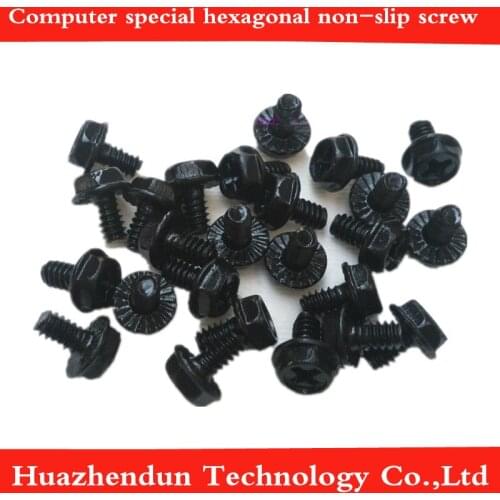 Computer Case Cover / PCI Bezel / Hard Disk / Motherboard Screw Imperial M3.5 100pcs / 1pack Black