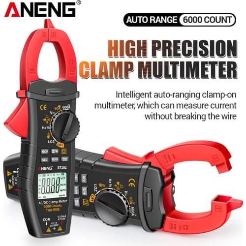 ANENG ST192 600A DC AC Clamp Meter 6000 Counts Auto-ranging Digital Multimeter Voltage Current Detector Pen Temperature Measure
