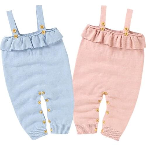 Baby Rompers Sleeveless Newborn Infant Boy Girl Overalls Jumpsuits Outfits Autumn Winter Knitted Baby Clothes