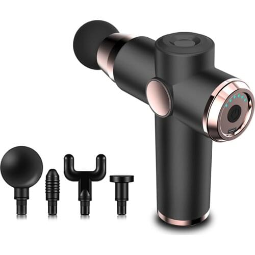 Electric Massager Deep Tissue Muscle Massage Gun with 4 Replaceable Massage Heads 6 Speed Levels for Neck Back Body Pain Relief