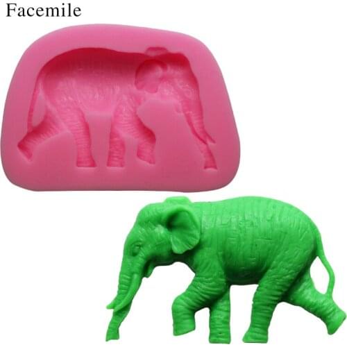Facemile Elephant Cooking Gift 3D Silicone Mold Fondant Cake Decoration Molds 50-267