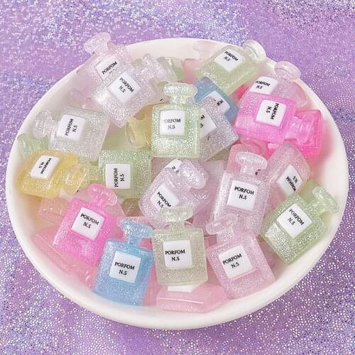 Felico 6 Pieces Perfume Bottle Mini Polymer Slime Charms Modeling Clay DIY Kit Accessories Box Toy For Phone Case Decoration