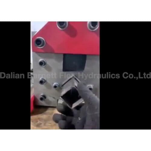 Hydraulic square tube angle iron angle steel cutting machine cutting die 50 galvanized iron square tube electric punching