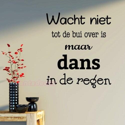 Dutch Wacht Niet Muursticker Vinyl Wall Sticker Wall Art Decal Mural Decor Wallpaper for Living Room Home Decor House Decoration