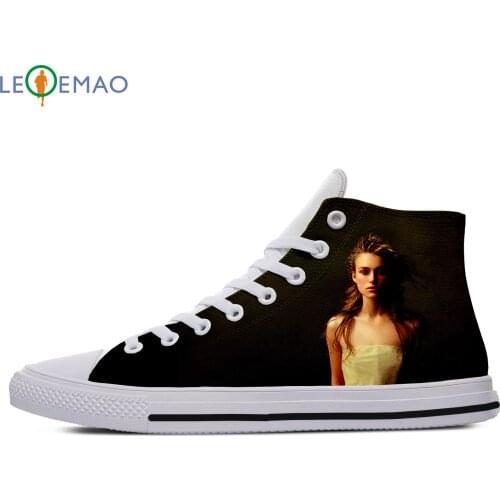 Custom Spring Autumn Canvas Shoes Keira Knightley High Quality Handiness Flats Mens Casual Shoes Comfortable Big Off White