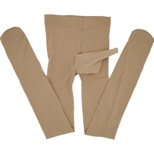 Women Sexy Open Penis Sleeve Tights 120D Winter Warm Pantyhose With Condom Masturbation Collant Femme Medias Mujer Strumpfhose