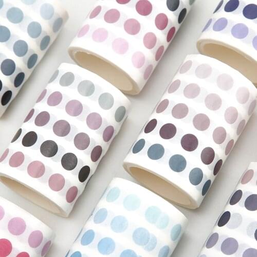 Journamm 60mm*3m Dot Cute Kawaii Washi Tapes Scrapbooking DIY Deco for Journal Creative Stationery Japanese Kawaii Masking Tapes