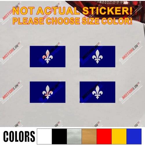 Flag of Quebec Decal Sticker Car Vinyl Canada pick size color die cut no background