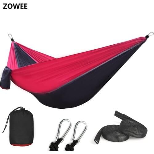 210T Nylon Parachute Hammock Light Weight Outdoor Camping Portable Single Hammock