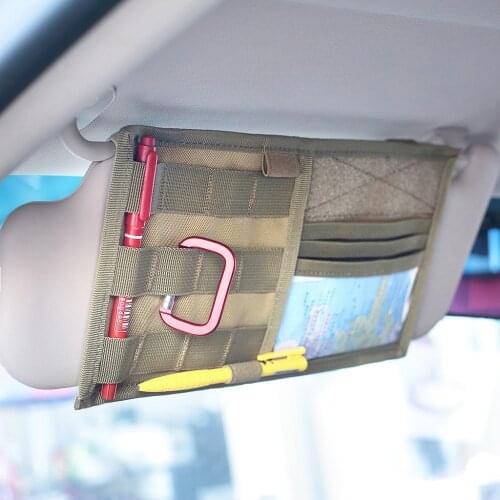 New Auto Visor Storage Bag Car Sunvisor Card Bags Glasses Bill Pen Holder Stowing Tidying Car Organizer