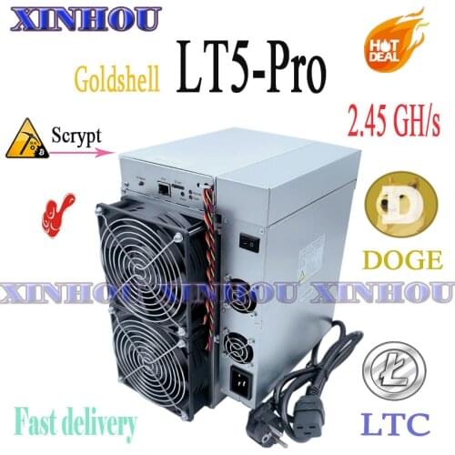 New ASIC Miner Goldshell LT5-PRO 2.45GH/s Scrypt Litecoin LTC DOGE miner Better than Mini-DOGE Antminer L3 L7 Innosilicon A6 A4