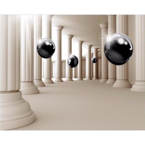 Beibehang papel de parede Custom wallpaper 3d mural abstract space Roman column ball stereo background wall paper papier peint
