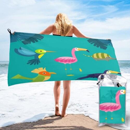 Bathing Towel Tropical Animals Bath Wearable Towel Dress Fast Drying Beach Spa Magical Nightwear Sleeping