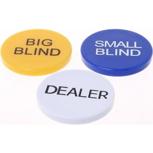 Hold'em Big Blind Small Blind Dealer Party Casino Poker Card Game Props