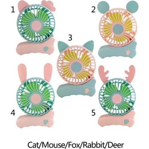 VKTECH Portable Hand Fan Cartoon Folding Mini Outdoor Fan USB Charging Handheld Small Cooling Fan Summer Air Conditioner Cooler