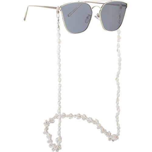 Simple new white small conch glasses chain fashion non-slip glasses rope lanyard gold