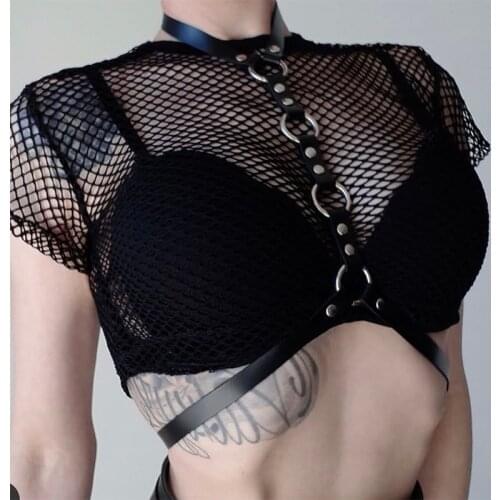 Sexy Underwear Leather Harness Women Leather Bra Sword Belt Body Bondage Punk Goth Sek Garters Sex Toys Erotic Lingerie