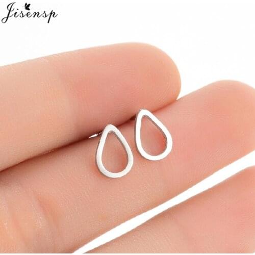 Simple Hollow Waterdrop Earrings Women Fashion Geometric Spiral Round Stud Earring Wedding Jewelry Boucle D'oreille Femme 2021