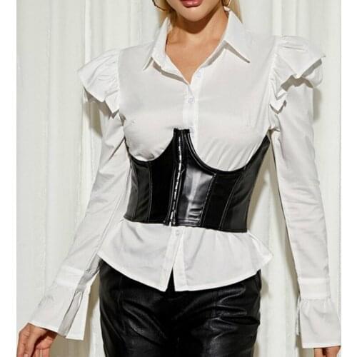 Wide PU Leather Corset Belts Casual Fashion Stylish Elastic Bandage Wide Belt Ladies Wrap Cummerbund Belts Accessories Wholesale