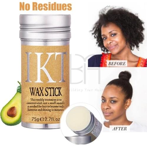 IKT Hair wax Edge Control Stick Slay Thin Baby Hair Perfect Hair Line Styling Smooth Frizziy Hairs Non Greasy 75g Wholesale Wax
