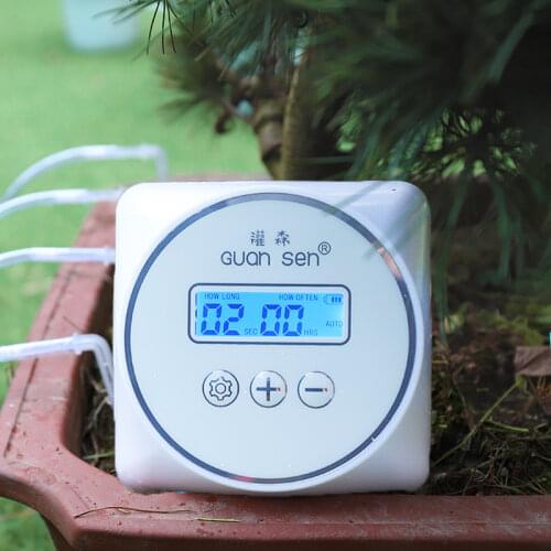 Drip Irrigation System LCD Screen Plant Automatic Watering Kits Self Watering Timer Device Garden Timer Irrigation Controller