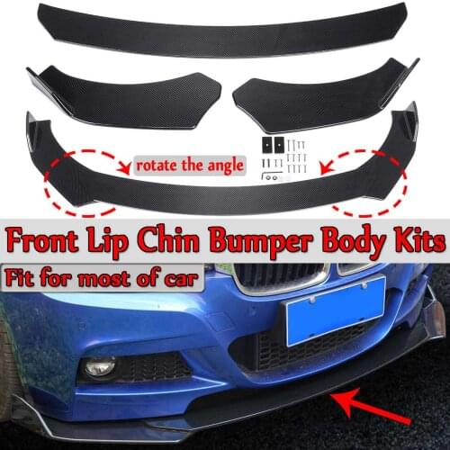 3 Piece Universal Car Front Lip Chin Bumper Splitter Diffuser Spoiler Body Kits For Honda For Audi For Benz For BMW For Subaru