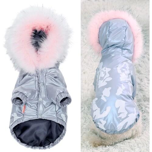 Waterproof Pet Clothes for Cat Dog Winter Warm Dog Jacket Coat Dog Hooded Jumpsuit Snowsuit for Puppy Small Dogs