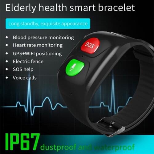 Waterproof SOS Voice Call Smart Bracelet Sleep Monitoring Positioning Locator