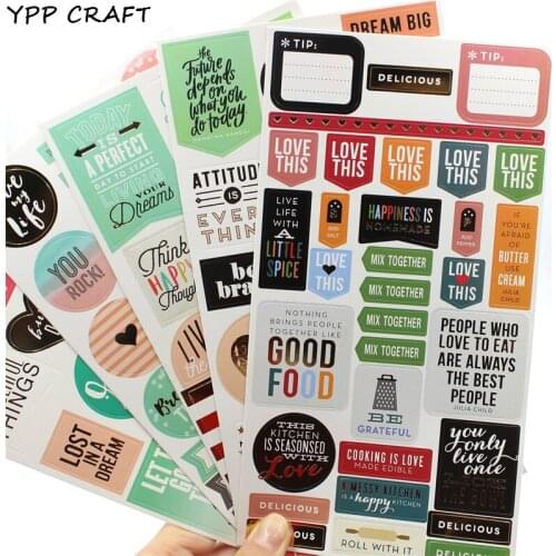YPP CRAFT Love My Life Self- adhesive Paper Sticker for Scrapbooking/ DIY Crafts/ Card Making Decoration