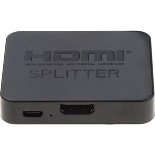 1 minute 2 Ultra HD 4K HDMI compatible splitter 1x2 1x4 HDCP splitter 3D splitter power signal amplifier for PS3 Xbox HDTV DVD