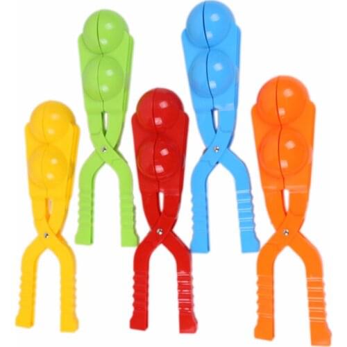 1Pcs double Snowball clip Winter Snow Ball Maker Sand Mold Tool Snowball Fight Snow Scoop Maker Clip funny Outdoor Sports Toys