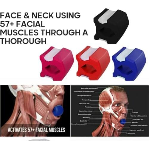 1PCS Food-grade Silica Gel JawLine Exercise Ball Muscle Trainin Fitness Ball Neck Face Toning Jawrsize Jaw Muscle Training