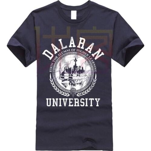 2019 hot koop game t-shirt merk t-shirt World Of Warcraft mannen Dalaran University Premium T-Shirt