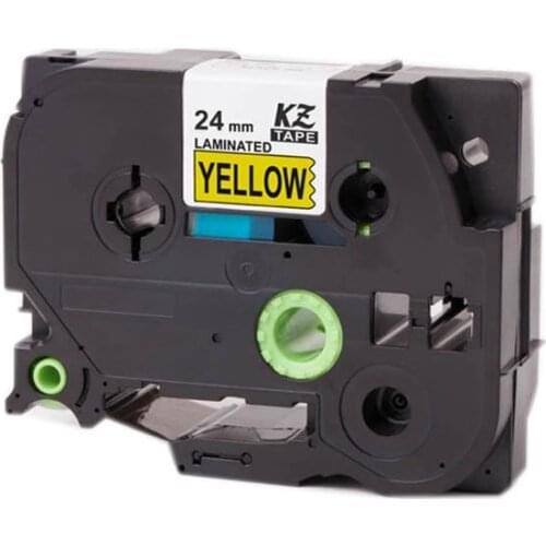 24mm Tze651 black on yellow Tz-651 Compatible for Brother P-touch Label Printers Laminated Tze Label Tape Tze-651 Tz651