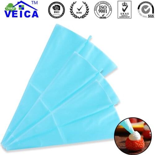 3pcs/Lot 3 Size Silicone Icing Piping Cream Pastry Bag Cake Decorating Tool