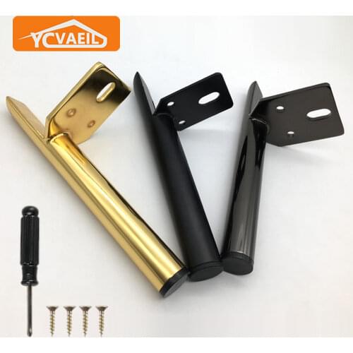 4pcs Legs for Metal Hardware Furniture,Mount Table Chair Sofa TV Bathroom Cabinet Gold Black Support Feet Light Luxury