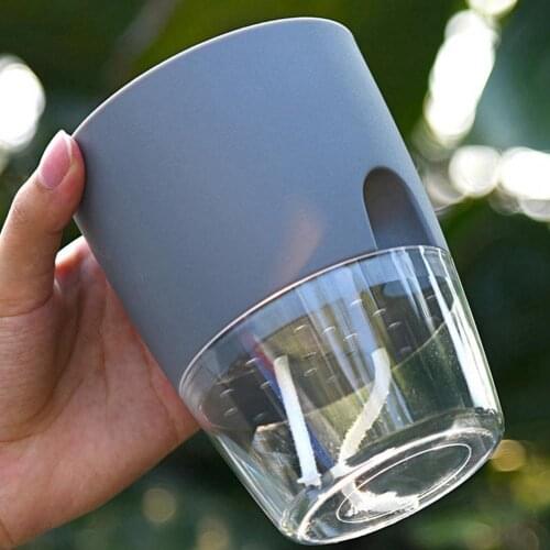 40%HOT2 Tier Round Resin Self-Watering Hydroponic Plant Flowerpot Home Office Decor